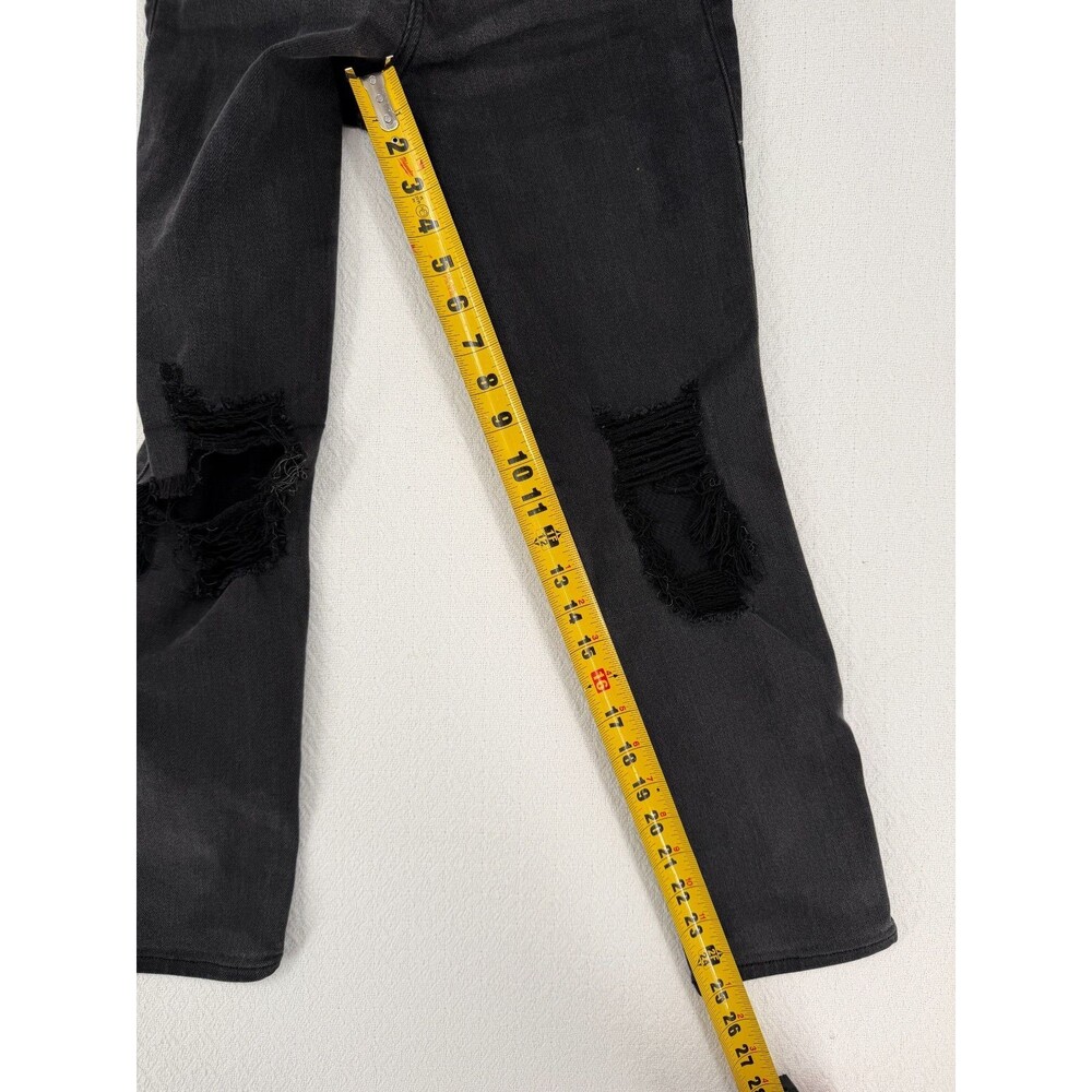 Hollister Jeans Women Size 3S Black Ripped Distressed Low Rise Skinny Denim Gray - Picture 5 of 9